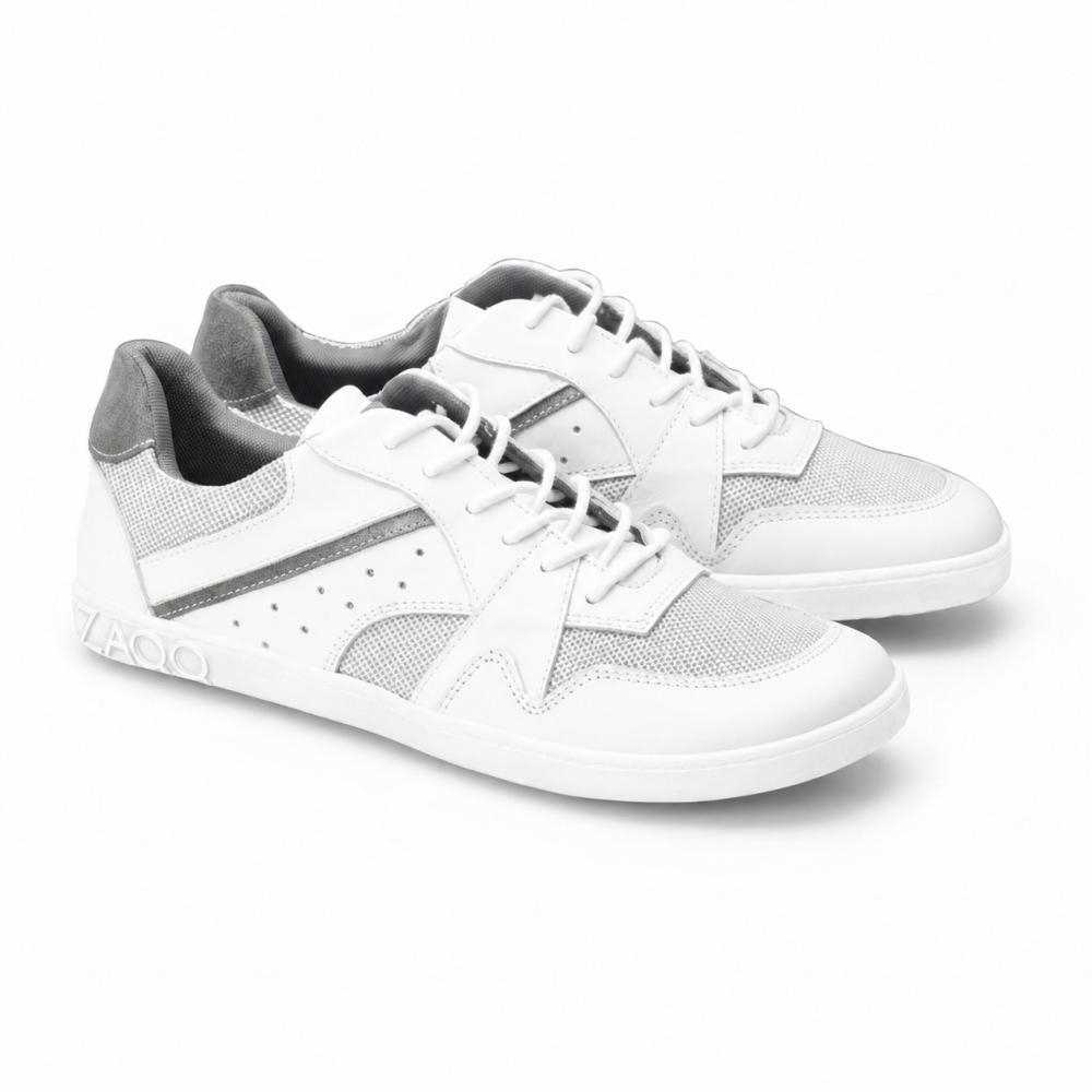biele tenisky barefoot topánky na voľný čas z kože a sieťoviny