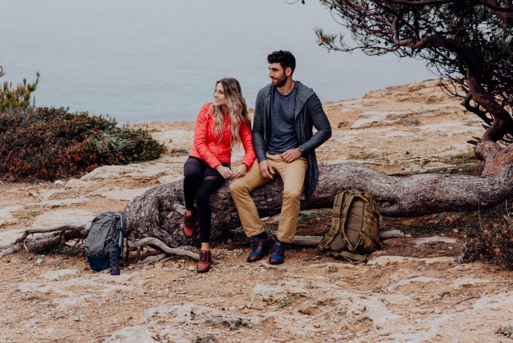 Hiqe nízko hnedá modrá nepremokavá