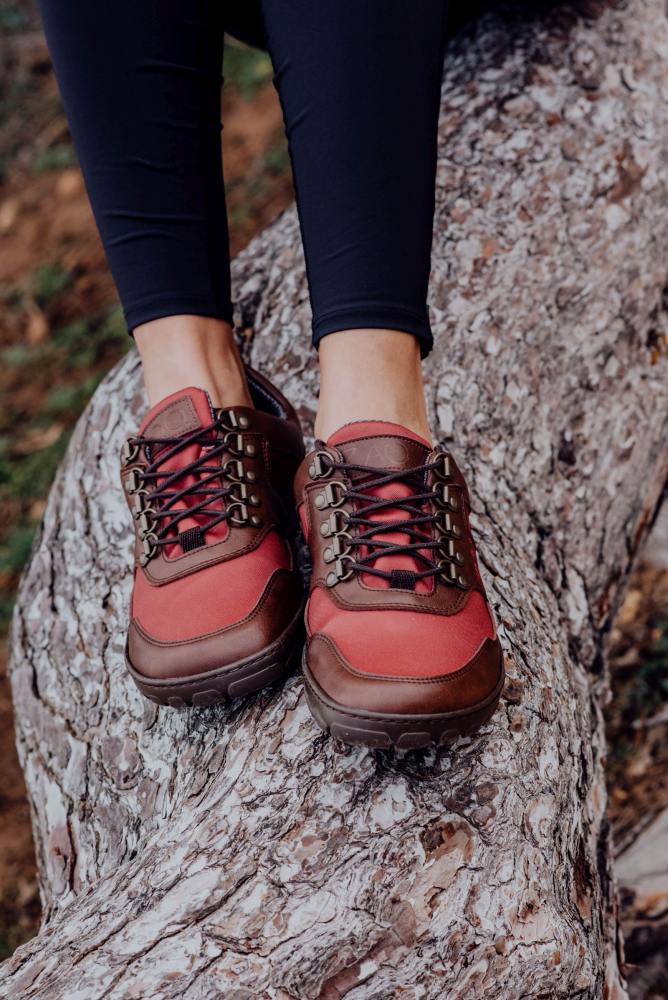 Hiqe nízky vegánsky ťavový červený vodotesný